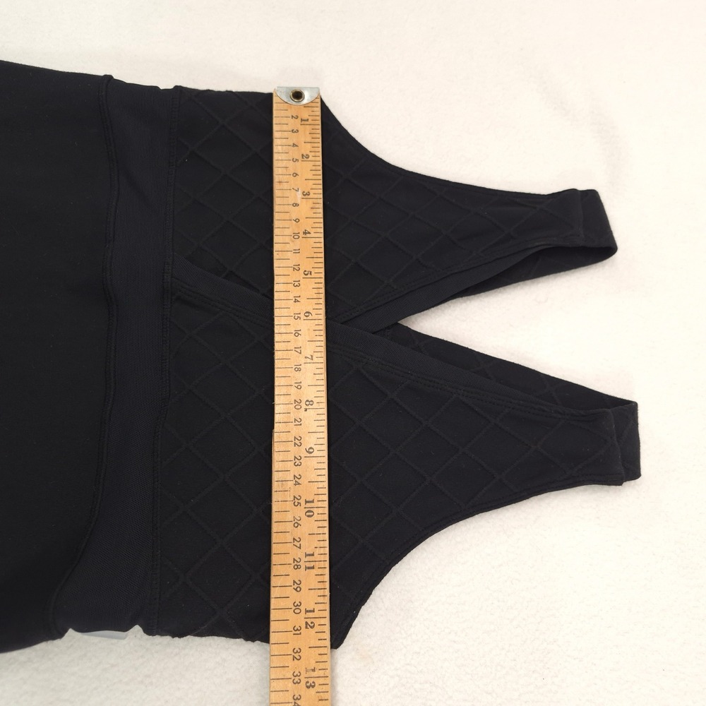 vtg Lululemon Tank Top Black Size 4 Baby Doll V-Neck Yoga Gym Athletic Y2K - Picture 7 of 9